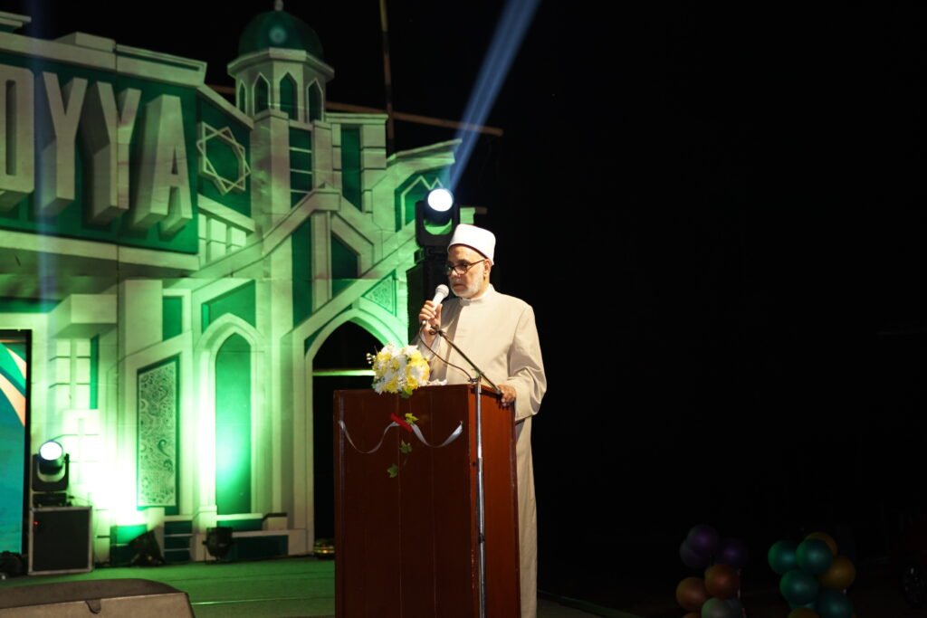 Syekh Jamal Al-Faruq saat memberikan sambutan di acara Mahrojan Tsuroyya, Foto: Dok.Afwaja